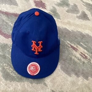 New York Mets Youth Hat Blue and Orange Adjustable OC Sports MLB
